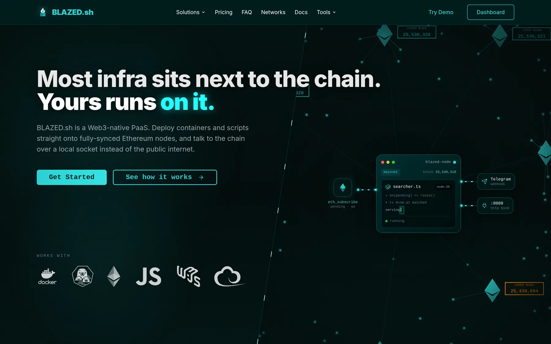 blazed.sh, Web3 · infrastructure